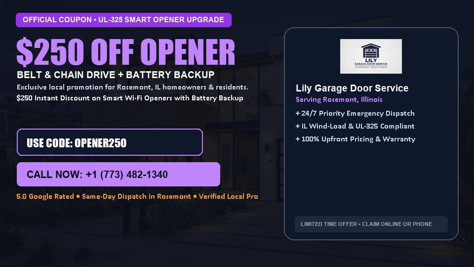 Lily Garage Door Service $250 OFF Premium LiftMaster Opener Installation
