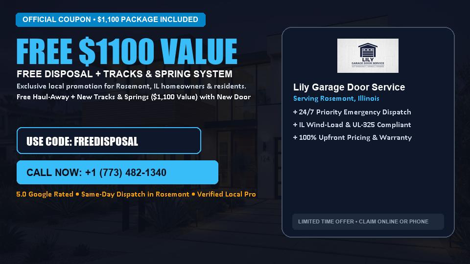 Lily Garage Door Service FREE Haul-Away & Heavy-Duty Tracks with New Door